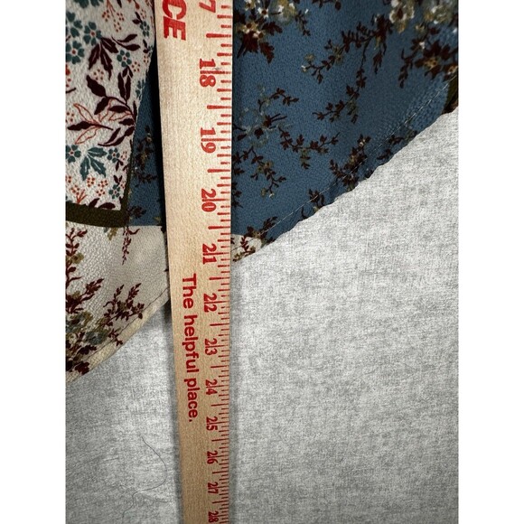 Jella C Patchwork Floral Boat Neck Top Size Small Boho - Picture 6 of 6